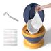 Potty Training Toilet with Realistic Seat & Tissue Dispenser - Non-Slip Toddler Potty Chair in Mellow Yellow/Navy Blue - Buy Online on GoSupps.com