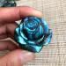 Double happy healing crystal natural hand carved healing crystal labradorite rose flower necklace jewelry gift decorative gifts (color: rose flower size: 1pcs) 1pcs rose flower
