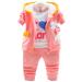 Yao Baby Girls 3 Piece Sets T Shirt Vest and Pants 2-3 Years Light Pink