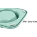 L.D.Dog Cat Food Bowls - Non-Skid Silicone Pads, Stainless Steel Dishes for Cats & Small Dogs - Aquamarine - Buy Online on GoSupps.com