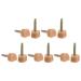 HARFINGTON 5 Pairs TPU High Heel Tips Shoes Replacement Tap Caps for Women High Heel Shoes 2.4mm Pin 7x7mm U-Shape Heel Repair Caps Beige 7x7mm Beige Gold Tone