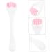 Silicone Face Massager & Eye Roller - Pink Beauty Device for Glowing Skin | International Shipping - Buy Online on GoSupps.com