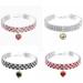Rayminsino Adjustable Pet Collar - Strass Crystal Necklace with Peach Heart Pendant for Kittens & Dogs - Buy Online on GoSupps.com