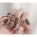 JIHUOO 24pcs Leopard Print Short False Nails - Artificial Fingernails with Glue | International Shipping Available - Buy Online on GoSupps.com