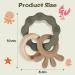 Vicloon Octopus Teething Toy for Baby | Silicone and Wood Chew Toy | Easy to Hold and Clean | Teether Chewlery for Boys & Girls (Green) - Buy Online on GoSupps.com
