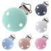 Schnuller Clip Set - 1 Piece Silicone & Metal Pacifier Chain for Babies | Light Blue Dummy Holder (3x4.5cm) - International Shipping Available - Buy Online on GoSupps.com