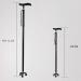 Adjustable Crutches Folding Cane Lightweight Adjustable Portable Hand Walking Stick - Balancing Aid Comfortable T Handles for Men Women (Black) Family Wisdom - Buy Online on GoSupps.com