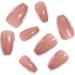 Light Brown Fake Nail Coffin Short Press on Nails French Tips Nail Art Decoration for Women and Girls Manicure 24pc - Buy Online on GoSupps.com