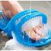Magic Feet Cleaner - Easy Foot Scrubber & Exfoliating Massager Slipper (Blue) - Buy Online on GoSupps.com