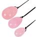 HEALLILY Yoni Eggs for Women - Kegel Training Nephrite Jade & Drilled Quartz Pelvic Floor Exercise - Pink 40x25mm - Buy Online on GoSupps.com