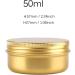 Zeoabsy 10-Pack 50ml Gold Aluminum Empty Jars - Round Screw Lid Tins for Cosmetics Candles Ointments + 5 Spatulas & 1 Etiquette - Buy Online on GoSupps.com