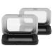 Hohopeti Lot de 2 Palettes de Maquillage Portables 2pcs Compactes Noires Magn tique Miroir pour Fards Paupi res et Blush Trousse de Voyage Personnalisable pour Maquillage
