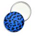 Blue Leopard Print - 55mm Round Compact Mirror