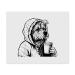 Azeeda 2 x Microfiber Cleaning Cloths for Eyeglasses / Glasses "Dog in Hoodie with Coffee" (LC00021774)