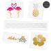 Beach Queen Variety Set - 25 Assorted Tropical Waterproof Metallic Tattoos | Luau Party Supplies - Buy Online on GoSupps.com