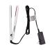 Professional curling irons with infrared panel for hair protection and efficient straightening (White EU Plug 110-240V)
