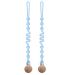 Silicone pacifier chain with an adjustable spring Seposve 4-pack pacifier strap for baby boys and girls Pacifier Chain Holder soft & flexible one-piece design 2 blue