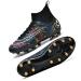 Dennger Mens Soccer Cleats High-top Women Football Shoes AG Spike Shoes Sneaker Comfortable Adults Big Boys Girls Athletic Outdoor/Indoor/Competition/Training 10 Women/8.5 Men 02black