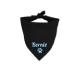 Personalized dogs bandana adjustable dogs triangle neckerchief desired name embroidered name of the dog cotton dogs bandana headscarf dog hill cloth triangle (s black) s black