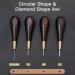 WUTA Diamond Stitching Awl with Ebony Blackwood Handle - Leather Craft Sewing Tool DIY Stitcher Taper 3mm - Handmade Sewing Kit (1pc) - Buy Online on GoSupps.com