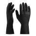 ThxToms 3 Pairs Hair Dye Gloves, Reusable Professional Hair Color Rubber Gloves for Home and Salon Black,Small
