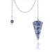 Seven Chakra Beads and Pendulum Natural Gemstones for Meditation Yoga Divination (Blue Dot)