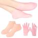 Moisturizing Glove Socks Set 2 Pairs Silicone Moisturizing Socks &1 Pair Silicone Moisturizing Gloves Soft Gel Socks Aloe Socks Moisturizing Foot Socks for Women Dry Cracked Skin