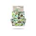 Petit Lulu Bamboo Fitted Newborn Diaper | Snaps | Fluffy Organic | Reusable & Washable | Made in Europe (Apples (Green))