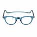 Contacta Lock reading glasses for women and men glasses with magnet rigid collar and adjustable sticks color blue diopters +3.00 pack with glasses holder 33 g