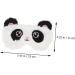 Angoily Plush Silk Eye Mask Set - 2pcs Cartoon Blindfolds for Sleep & Travel Comfortable Satin Eye Cover for Adults - Black & White - Buy Online on GoSupps.com