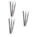 Balacoo 3pcs 2 1 Eyebrow Pencil Black Eyebrow Pencils Eyebrow Pencil Brush Written To Rotate Five Colors 1 count (Pack of 1) As Shownx3pcs