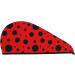 Ladybug Pattern Microfiber Hair Towel Wrap - Super Absorbent & Quick Dry for All Hair Types | Coral Velvet Softness - Buy Online on GoSupps.com