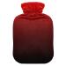 Black red color gradient hot water bottle with reference heat bottles for pain relief handfoot warmer feet and bed warmers to heat the hands 2l