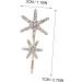FRCOLOR 1 Star Hairpin Rhinestone Hair Clips Hairpins for Girls Bride Headpieces for Wedding Pearl Hair Accessories Valentine Day Present Bobby Pin Hair Clips Sparkly Barrette Clip 7X3cm Golden - Buy Online on GoSupps.com