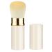 Telescopic Makeup Brush Small Multipurpose Cosmetics Brushes - Beginner Friendly Powder Brush for Foundation Sunscreen Bronzing Powder White