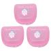 Verdant Touch orthodontic retainer box Denture Case 3 Pack Dental Retainer Box for Partition Protection orthodontic retainer container pink