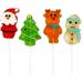 Candy Realms Festive Gummy Pops Sweets Pick and Mix - 22g Santa Rudolf Snowman and Christmas tree Shaped lollies (8 Lollipops) - Buy Online on GoSupps.com