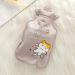 Maies durable hot water bottle 1 piece keeps warm sweet PVC stress relief therapy heat bottle pocket with knitted soft cozy cover heat back