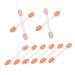 SKISUNO 100pcs Double Ended Eyeshadow Brush Makeup Comestic Applicator Makeup Brush Sponge Stick 6.5x1.3cm White