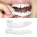Fluktrix 2 pairs of instant veers tooth replacement cosmetic lightening clip-in-veiners artificial teeth at the top and below dentures for men and women self-confident smile