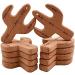 Wendysun 2pcs Cartoon Wood Teether - Natural Animal Cactus Shape for Baby Teething - Beech Teether DIY Pendant Toy - Buy Online on GoSupps.com