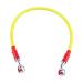 Brake Oil Hose Line Universal Motorcycle Brake Oil Hose Fuel Hose Line Connector Stainless Steel Braided (45CM Yellow)