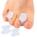 Sumiwish Flanged Toe Spacer 12 Pack Bunion Corrector (mixed size) silicone toe separator to combat bunion overlapping toes |Size L&S - The better choice 01 Clear