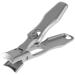 Stainless Steel Nail Clipper Wide Jaw Opening Toenail Cutter Heavy Duty Nail Clipper Ergonomic Curve Fingernail Trimmer for Adults Seniors Pets(Sliver)