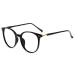 Firmoo Blue Light Blocking Computer Glasses Round Eyewear Anti Blue Light Lens Eye Strain Reduce Headache Black 0.0x