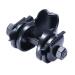 Teyssor Bike Seat Clamp Bicycle Seat Adapter Fit for Standard Rail Saddles Black