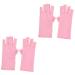 Healeved 2 Pairs Nail Gloves Nail Art Anti-uv Gloves Gel Manicures Gloves Protective Gloves Manicure Uv Gloves Nail Uv Gloves Nail Nails Gel Nail Polish Spandex Fingerless Pink