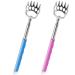 ROXNVM back scratch 2 pieces of back scratches stainless steel bear claw scratch -hand back scratches portable scratch massage device with rubber hand in blue pink color