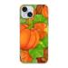 Blingy's for iPhone 15 Plus Case Fun Autumn Style with Cute Pumpkin Pattern and Fall Leaves Design Soft TPU Protective Case Compatible for iPhone 15 Plus 6.7 inch (Pumpkin Patch)