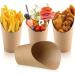 50 Pcs French Fries Holder 12oz Disposable Paper French Fry Cups Charcuterie Cups for Sandwich Kraft Paper Cups Holder Frenchr Wedding Food Trays Paper Cones (Brown) - Buy Online on GoSupps.com
